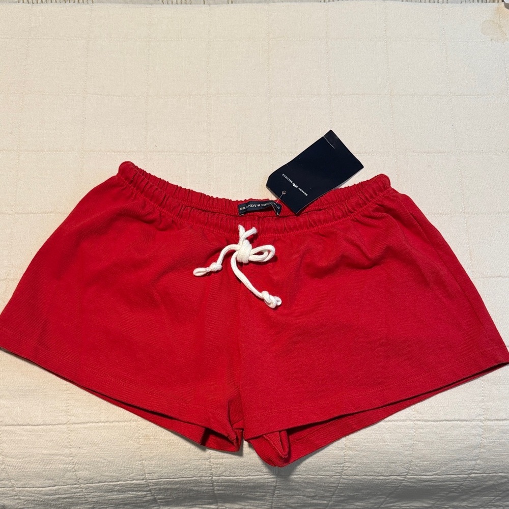 Brandy Melville Red Athletic Shorts